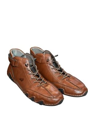 Ldeck Leather Comfort Ankle Boots Brown Walking Shoes Men’s 11 11.5